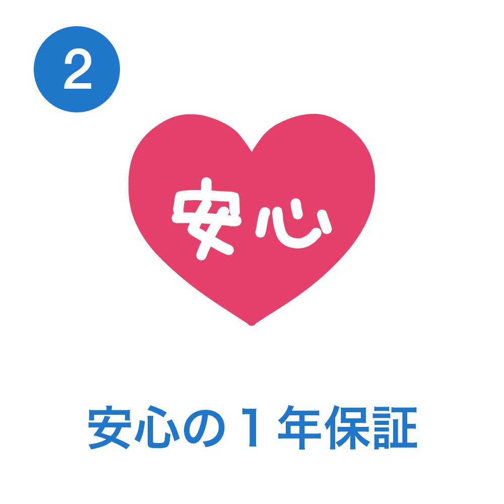 安心1年の保証